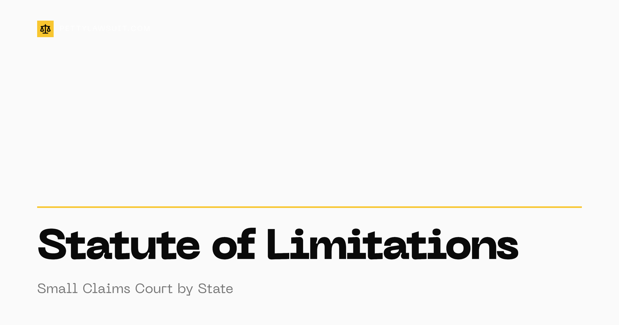 Small claims court statute of limitations by state chart showing filing deadlines for all 50 states