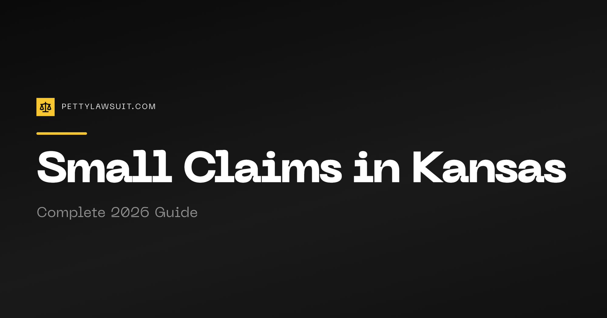 Kansas small claims court guide showing filing steps and district court information for 2026