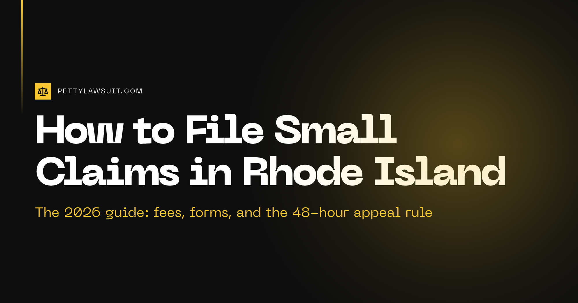 How to file small claims in Rhode Island: $5,000 limit, $75.75 filing fee, and the 48-hour appeal rule for 2026