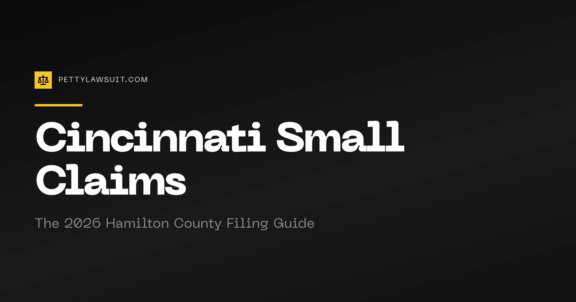 Small claims court Cincinnati Ohio 2026 filing guide for Hamilton County Municipal Court