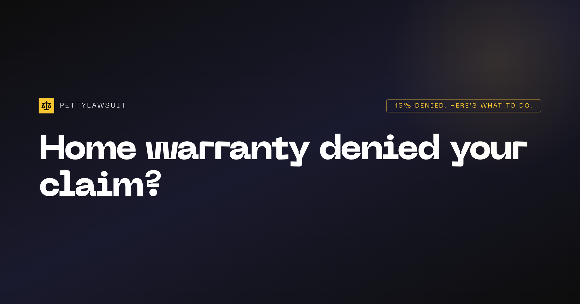 Home warranty denied your claim? 13% of homeowners face claim denials. Here is what to do including appeals, complaints, and small claims court options.