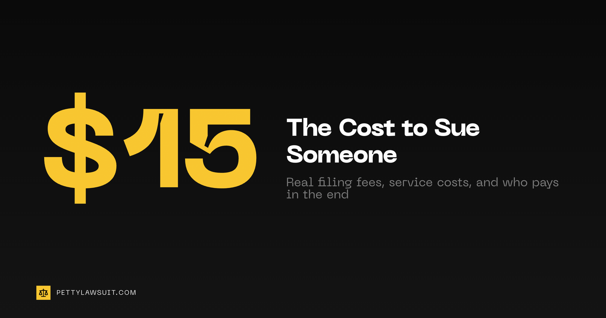 How much does it cost to sue someone: real small claims filing fees, service costs, and who pays