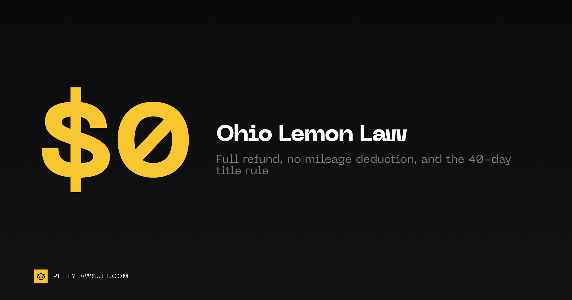 Ohio lemon law guide: full refund with no mileage deduction, four ways to qualify, and the 40-day title rule