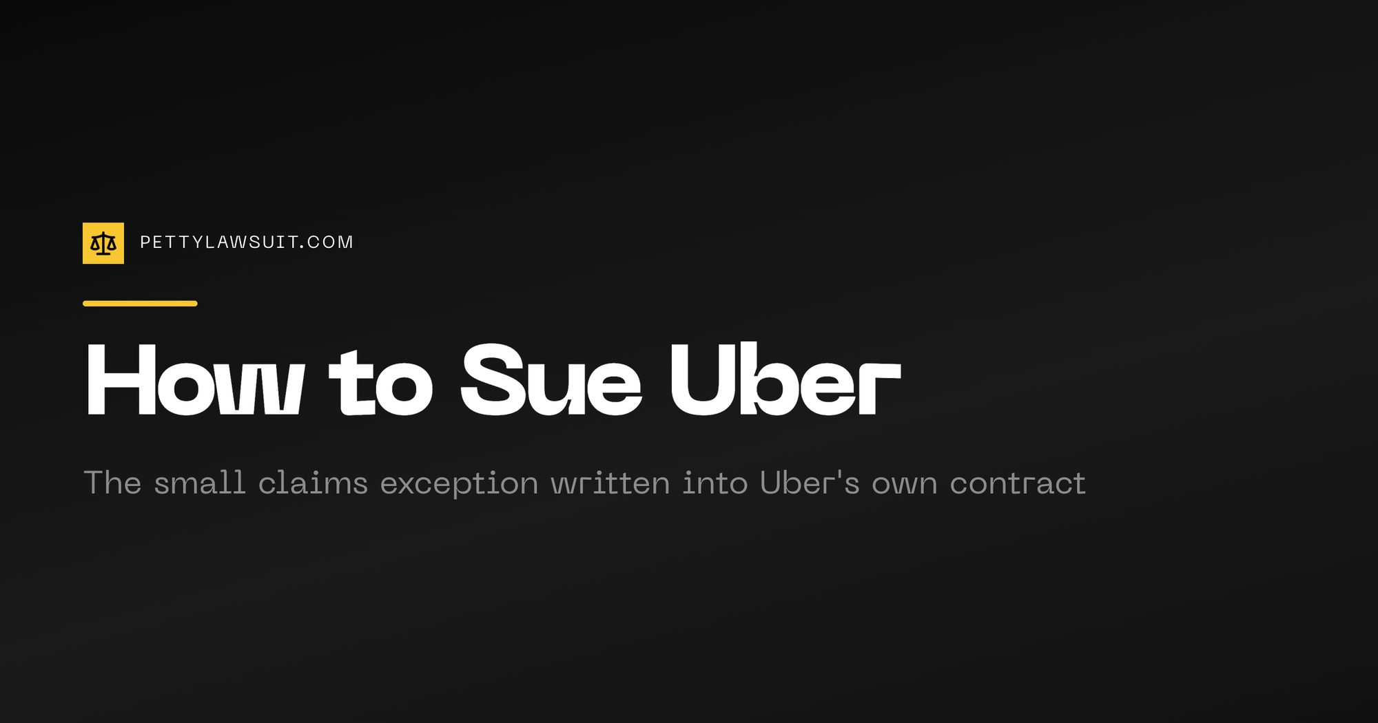 How to sue Uber in small claims court: the exception written into Uber's own contract