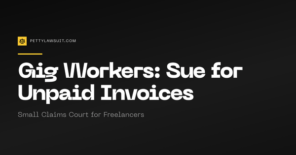 Can gig workers sue for unpaid invoices using small claims court