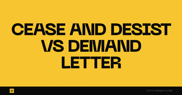 Cease and desist letter vs demand letter comparison guide showing key differences for cease and desist vs demand letter