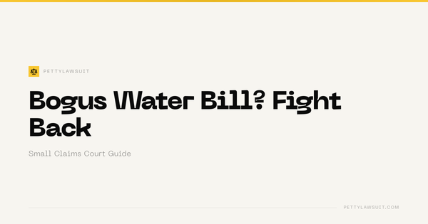 $1,591 Water Bill for Water You Never Used? You Can Fight Back