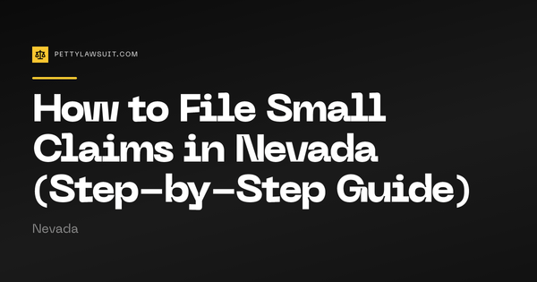 How to file small claims in Nevada step-by-step guide