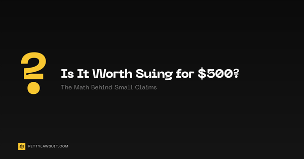Is it worth suing for ? Break-even calculation for small claims court