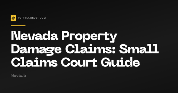 Nevada small claims property damage limit guide 2026