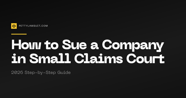 How to sue a company in small claims court: step-by-step 2026 guide