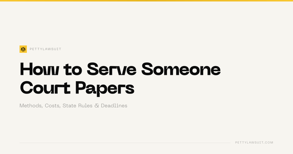 How to serve someone court papers, guide to service of process methods and costs