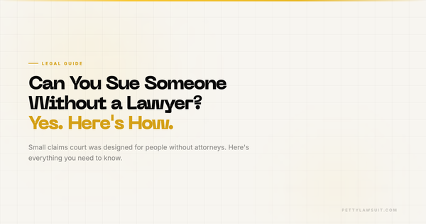 Can you sue someone without a lawyer? Guide to taking legal action in small claims court without an attorney