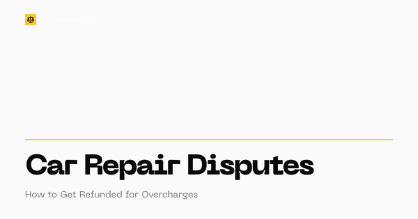 Car repair disputes guide showing how to get refunded for mechanic overcharges in 2026