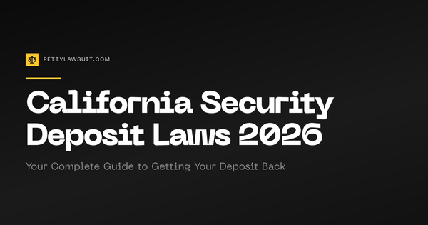 California security deposit laws 2026 guide showing deposit return rules and tenant rights