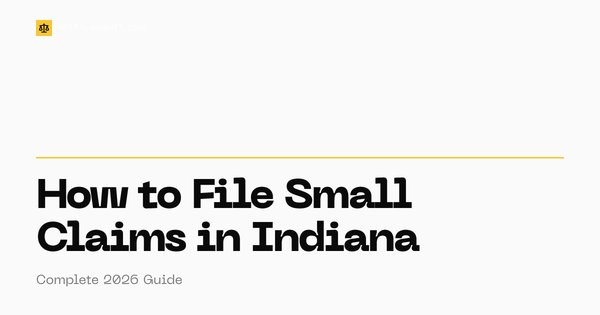 How to File Small Claims in Indiana: Complete 2026 Guide - township court process, $10,000 limit, Marion County