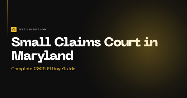Maryland small claims court filing guide with state courthouse and legal forms
