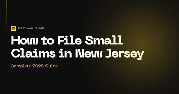 How to file small claims in New Jersey Special Civil Part court step by step guide