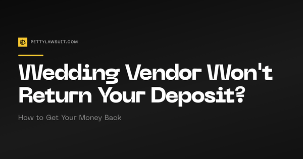 Wedding vendor deposit refund guide showing steps to get your money back
