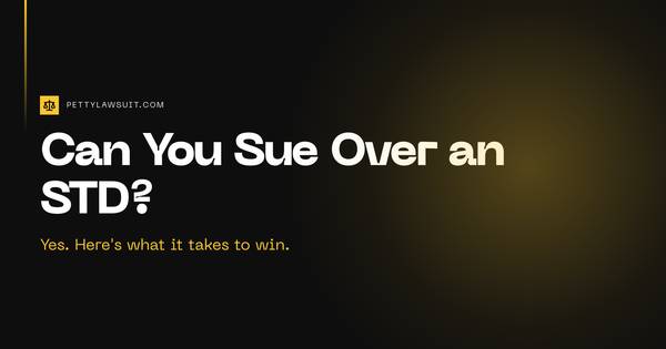 Can you sue someone for giving you an STD? Yes. Dark graphic explaining what it takes to win the case.