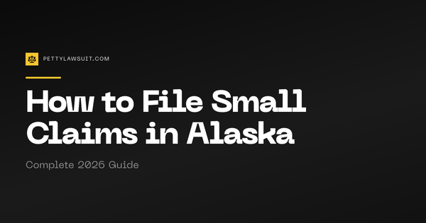 How to file small claims court in Alaska guide with District Court filing fees and deadlines