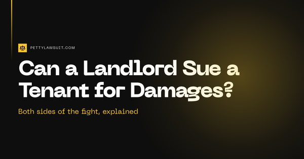 Guide answering can a landlord sue a tenant for damages, with deposit rules and small claims steps