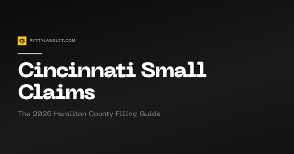 Small claims court Cincinnati Ohio 2026 filing guide for Hamilton County Municipal Court