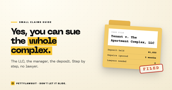 How to sue an apartment complex guide - 70% resolve without court