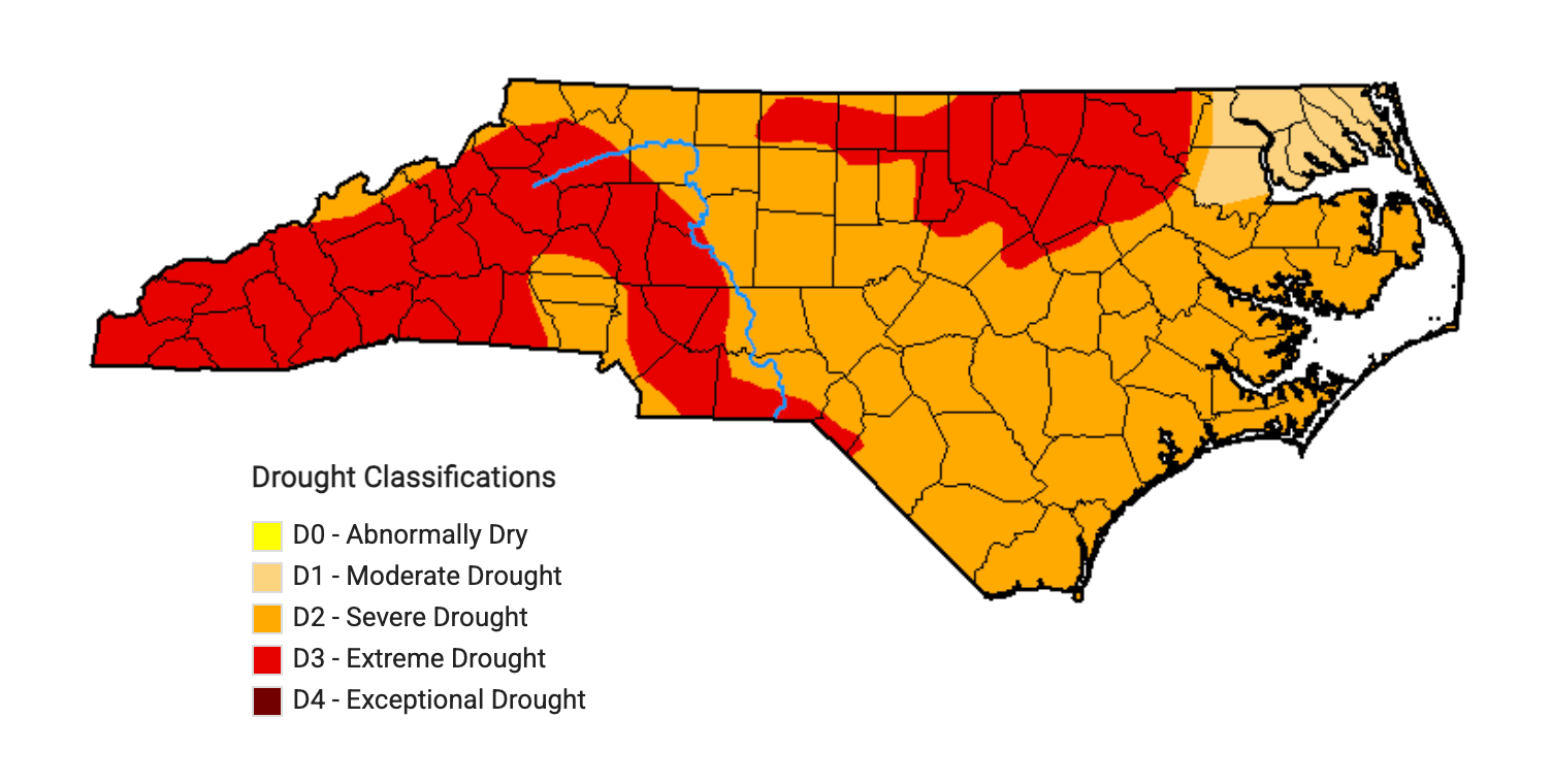 Franklin and Granville Counties experience extreme drought