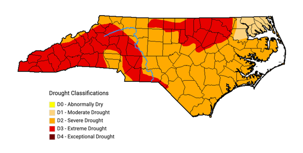 Franklin and Granville Counties experience extreme drought