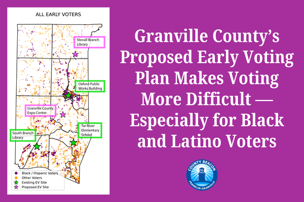 Granville County's Proposed Early Voting Plan Makes Voting More Difficult – Especially for Black and Latino Voters
