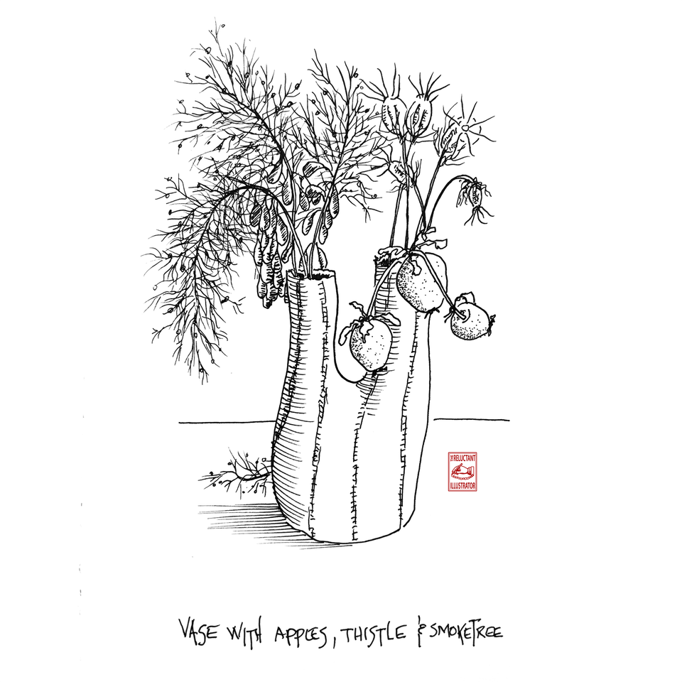 still life with vase