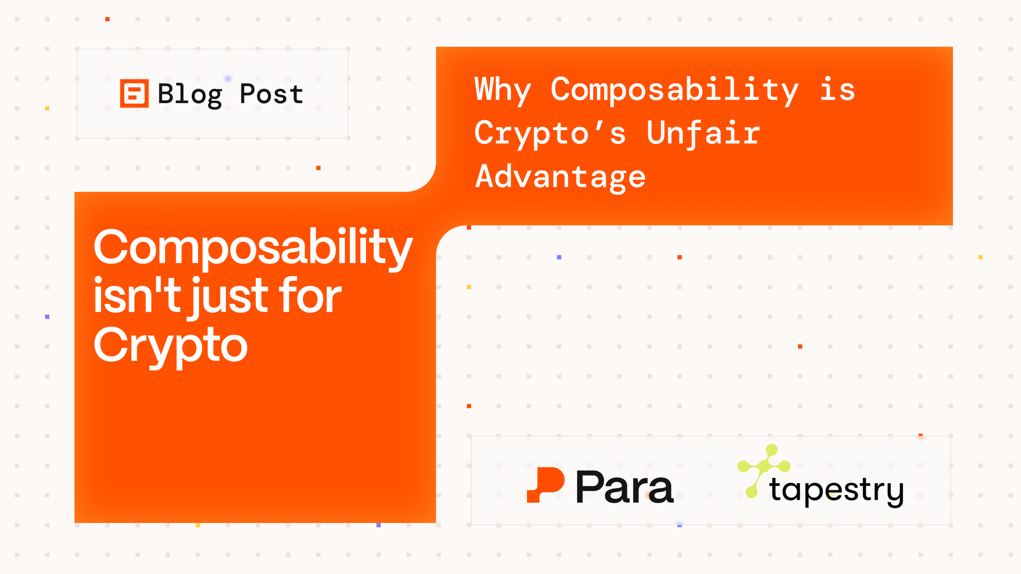 Composability isn't Just for Crypto
