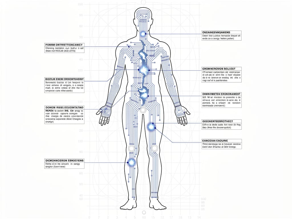 A diagram showing a person's energy leaks