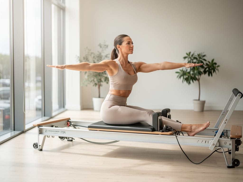 A strong woman thriving with a balanced, strategic fitness routine