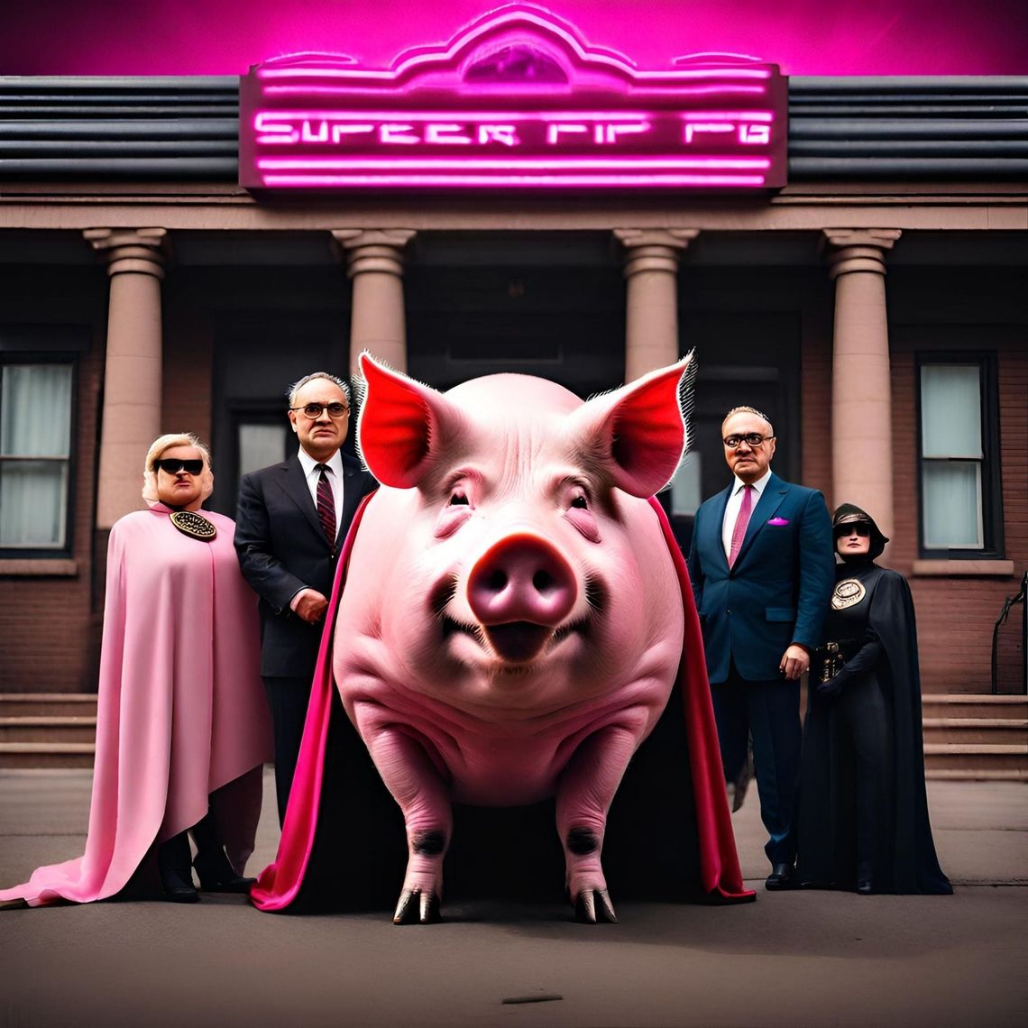 "Pork Power: Charles Schumer's Super Pig Takes on Crime and Busts the Law!"