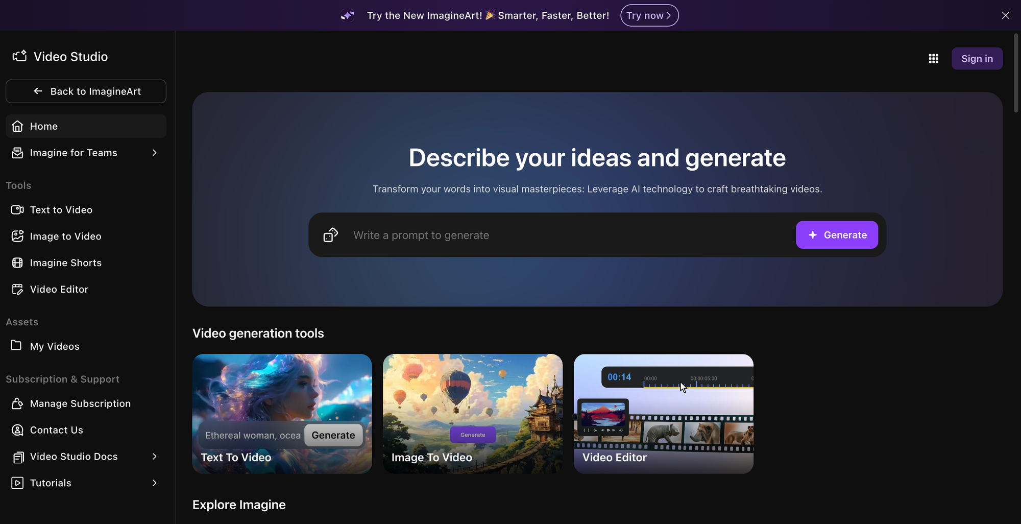 Runway Gen 4.5 dashboard