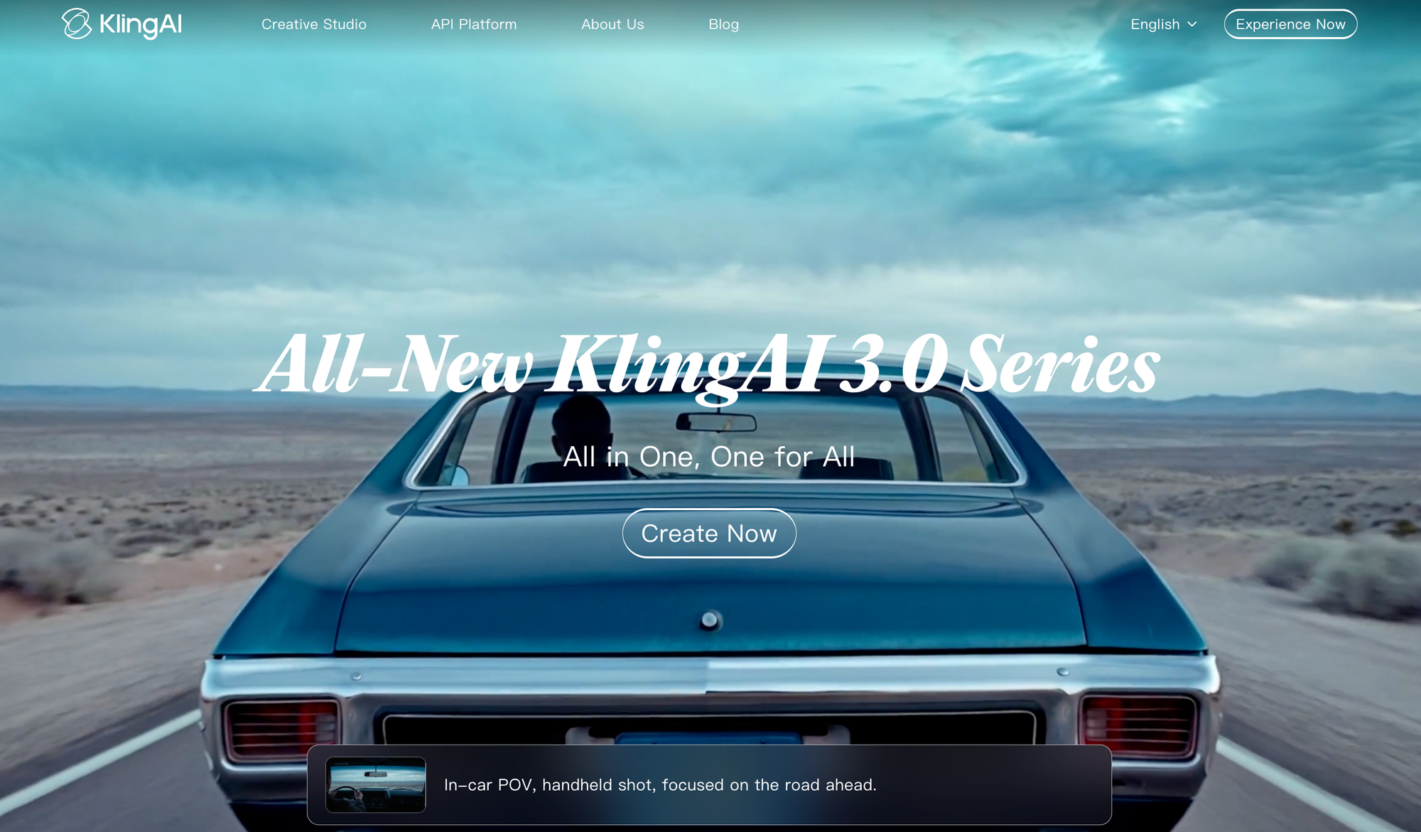 Kling AI website