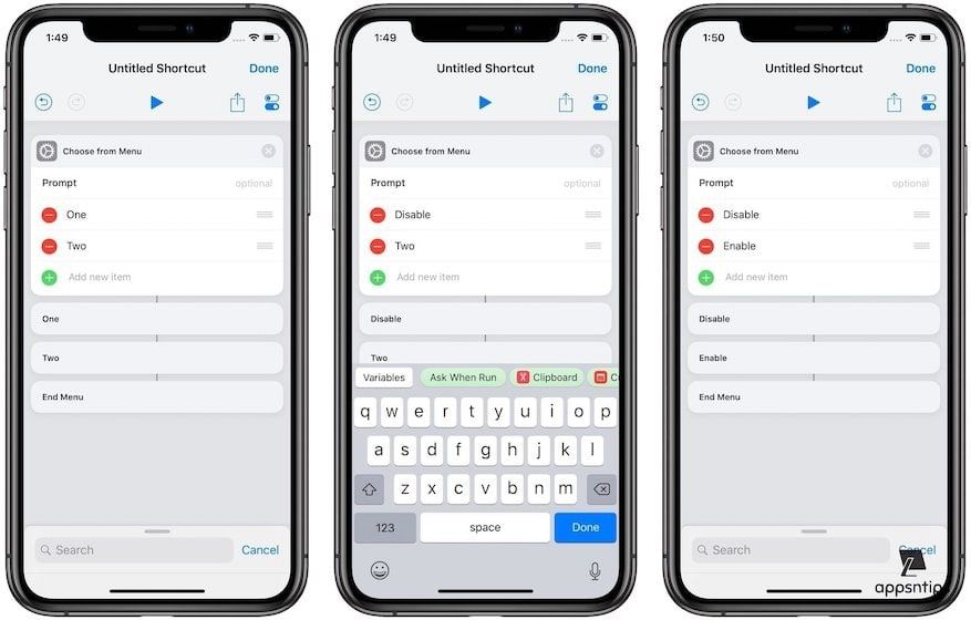 Building a Shortcut to Disable WiFi and Bluetooth 3