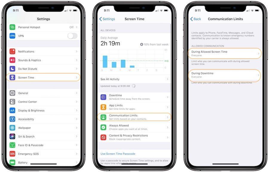 New Communication Limit in Screen Time