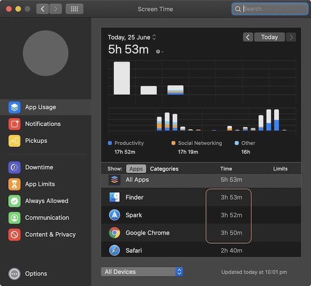 Problem with Screen Time on macOS Catalina 1