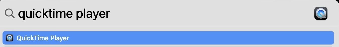 Launching Quicktime player using spotlight