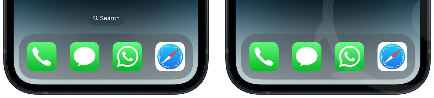Remove the Home Screen search button 4