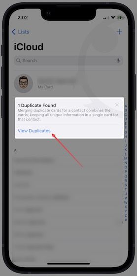 merge duplicate contacts in iOS 16 3