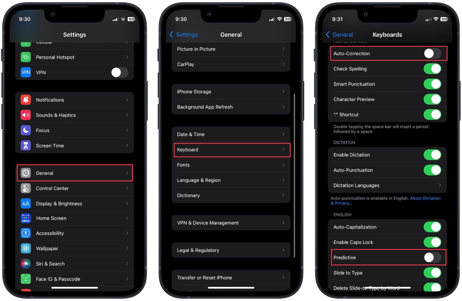 Alternatives to clearing keyboard history on iPhone