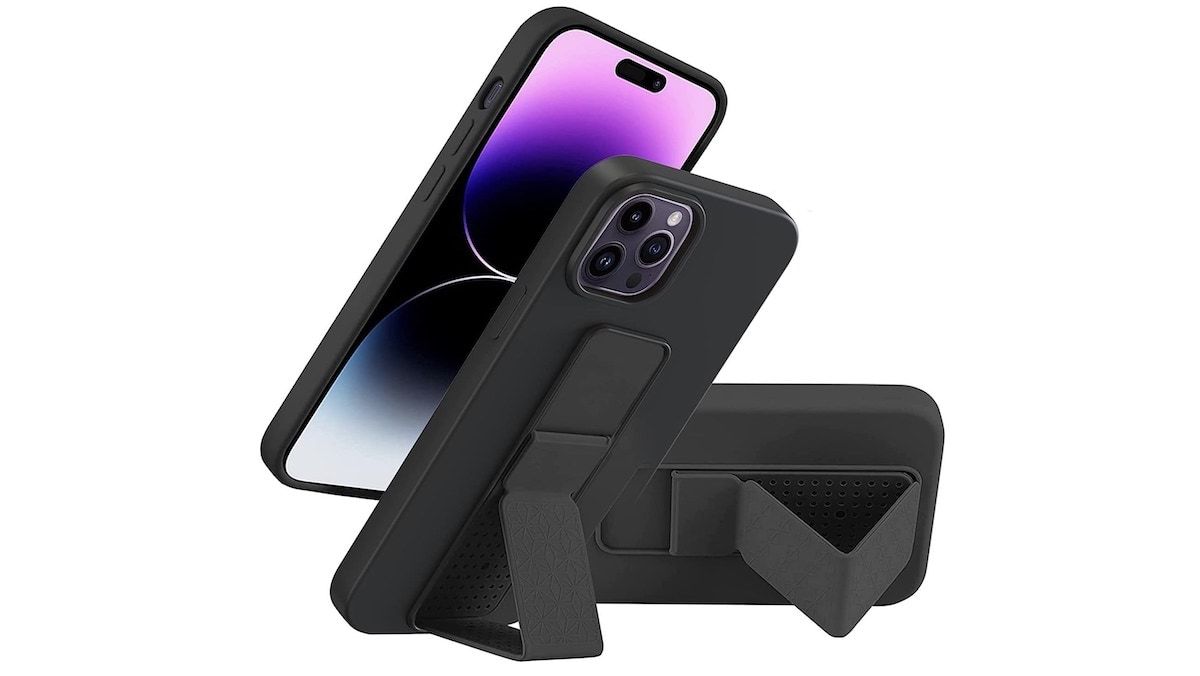LAUDTEC silicone iPhone 14 pro max case with kickstand