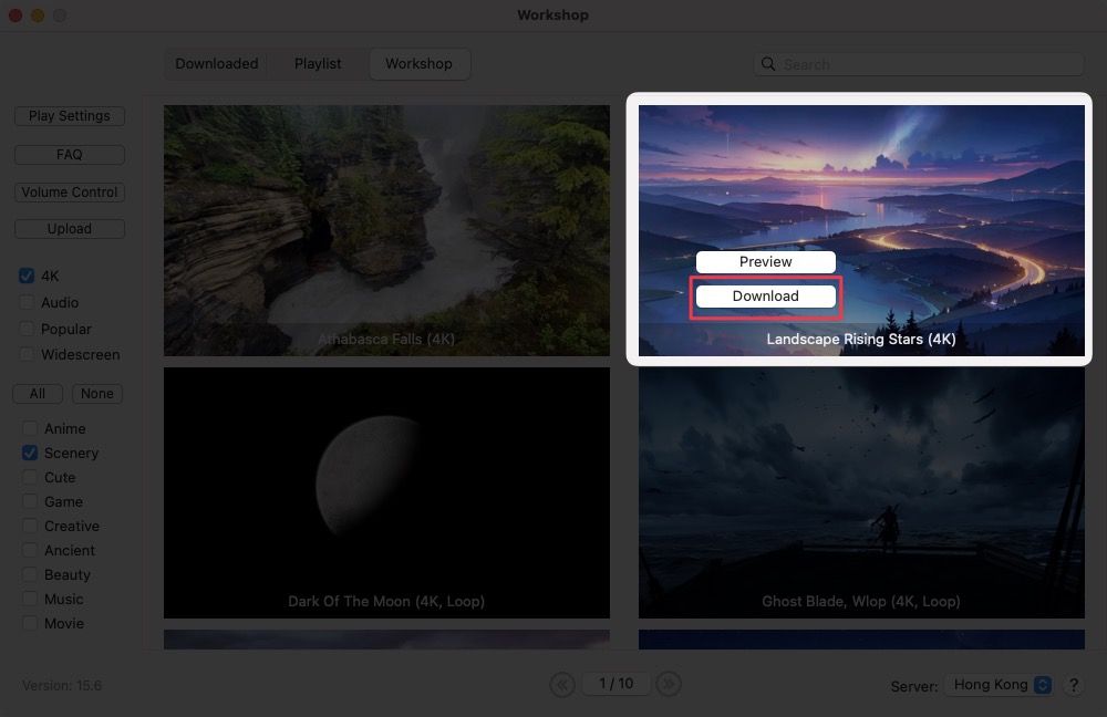 Downloading wallpaper