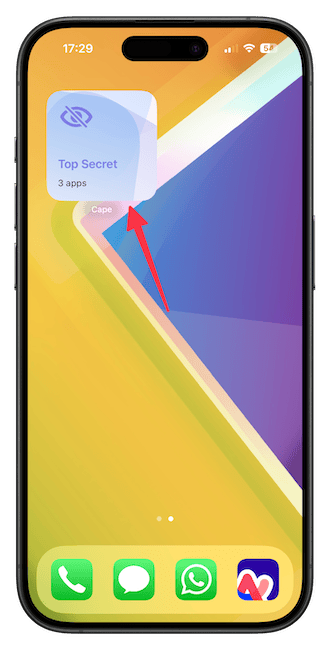 cape widget to iPhone home screen