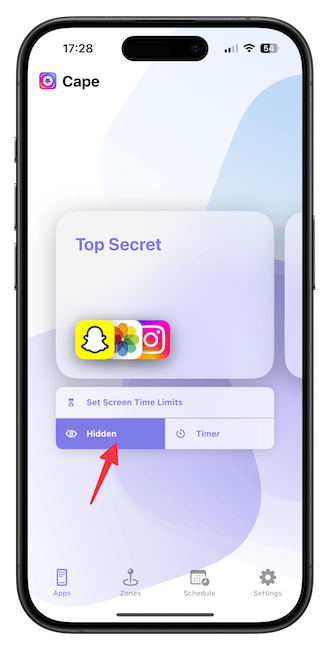 unhiding apps on iPhone