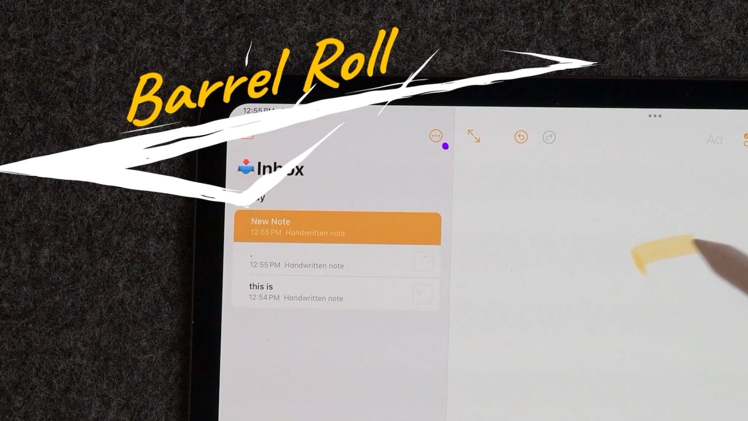 Apple Pencil Barrel Roll